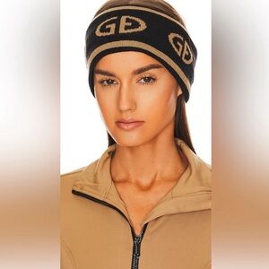 Goldbergh Logo Tiara Headband Black Tan Toffee Mocha NWOT